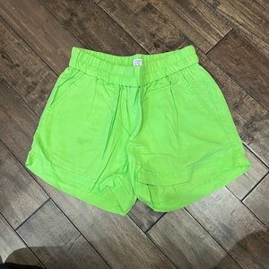 Like green high waisted shorts